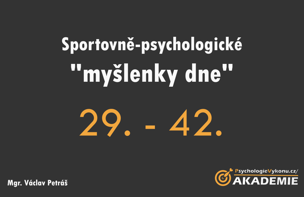 Sportovně-psychologické myšlenky IV